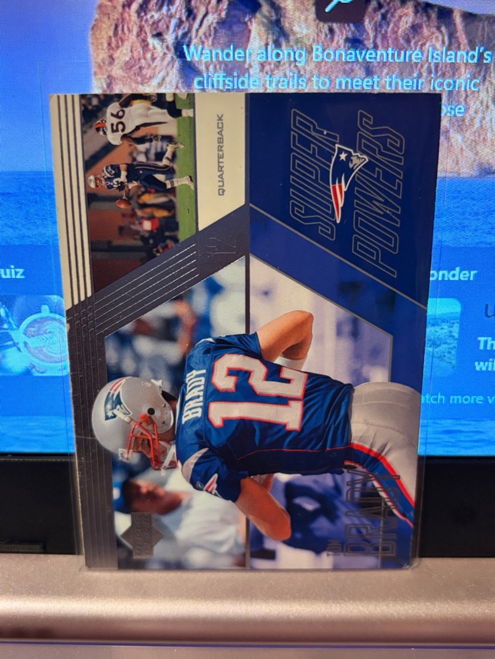 Patriots Blue Tom Brady Trading Card - Team Power Series